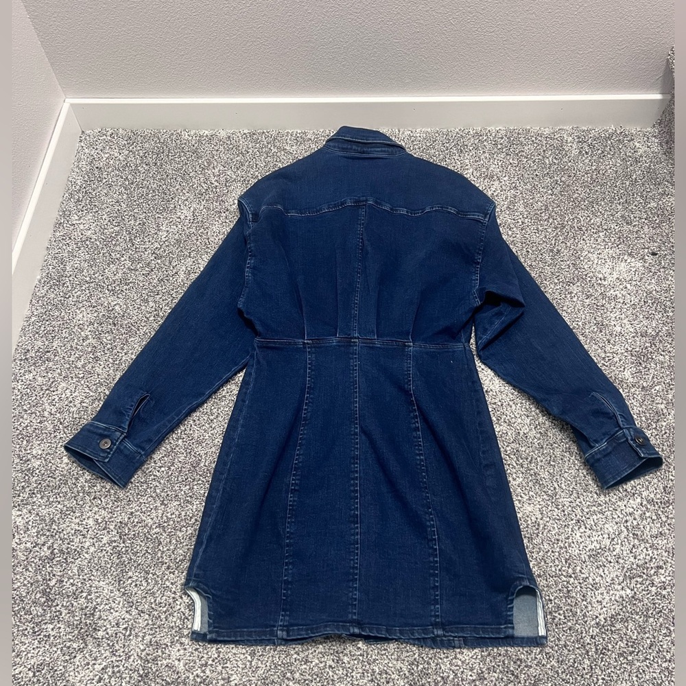 Women’s Free People Sz 2 Amber Denim Dress - Picture 2 of 4